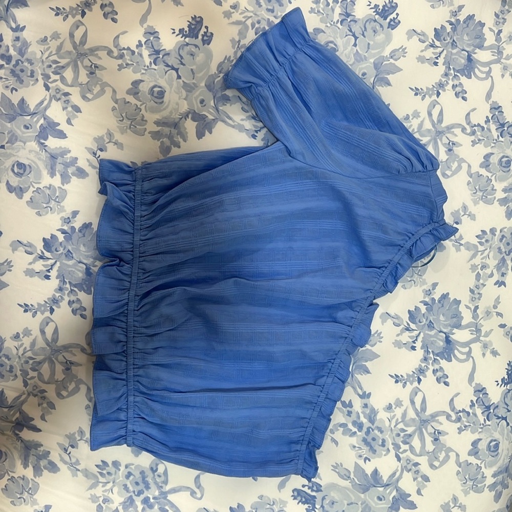 Blue One sleeve Top